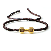 Woven Alloy Dumbbell Bracelet