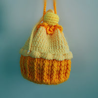 Strawberry Cupcake Knitted Bucket Bag