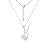 Collar con colgante de guitarra eléctrica bajo