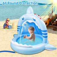 Fontaine gonflable à ombre de requin pour enfants