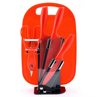 Knives With Cutting Board Kitchen Gift Set