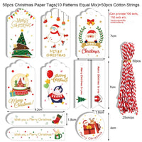 Kraft Paper Christmas Printed Gift Tags