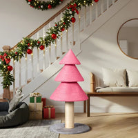 31.5in Christmas Tree Cat Scratcher, Cat Scratching Post For Indoor Cats, Large Sisal Cat Scratching Tree Cat Scratch Tower