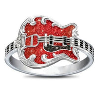 Red Guitar Ring