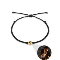 Pulsera tejida a mano con proyección de fotografías en color personalizada y creativa