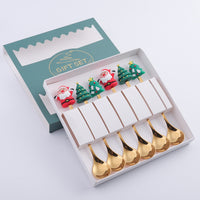 Christmas Dessert Spoon Fruit Fork Sets