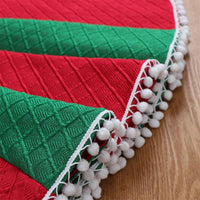 Jupe d'arbre de Noël en tissu non tissé tricoté décoratif