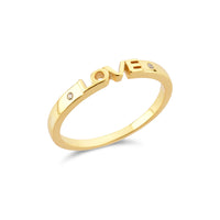 Simple LOVE MAMA Letter S925 Silver Zircon Rings
