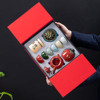 Simple Ceramic Kung Fu Tea Set Gift Box