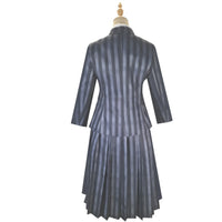 Disfraz de Cos Halloween Miércoles Adams Vestido negro