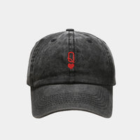 King of Hearts Queen of Hearts Washed-out Vintage Matching Baseball Caps