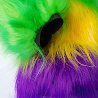 Mardi Gras Carnival Long Hair Fuzzy Leg Warmers