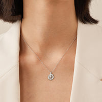 Collier flocon de neige rotatif en argent 925