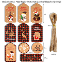 Kraft Paper Christmas Printed Gift Tags