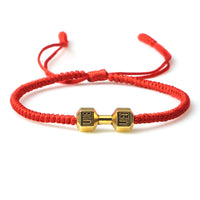 Woven Alloy Dumbbell Bracelet
