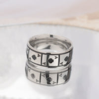 Ace Of Spades Playing Card Titanium Steel Ring
