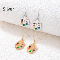 Artist Paint Gold Pallet Earrings