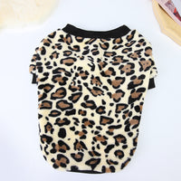 Leopard Print Fuzzy Dog Sweatshirt