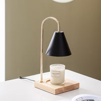 Lampe à cire fondante d'aromathérapie, veilleuse d'ambiance en bois