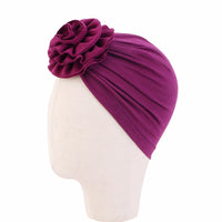 Baby Solid Color Photography Fashion Pan Flower Bandana Hat