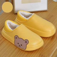 Bear Fluffy Slippers Winter House Shoes