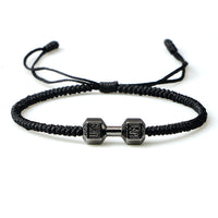 Woven Alloy Dumbbell Bracelet