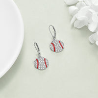 Sterling Silver Baseball Earrings