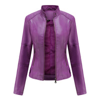 Veste de motard en cuir PU