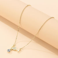 Wine Glass Shape Rhinestone Necklace