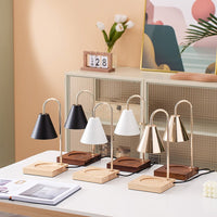 Lampe à cire fondante d'aromathérapie, veilleuse d'ambiance en bois