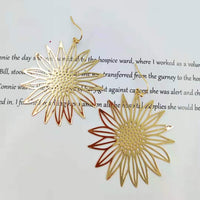 Pendientes de girasol huecos