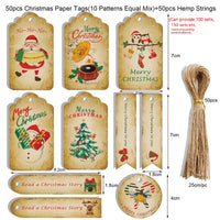 Kraft Paper Christmas Printed Gift Tags