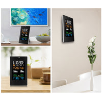 Hanging radio wave weather forecast clock