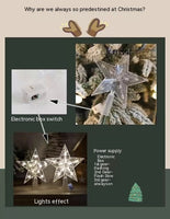Christmas Tree Top Star Transparent With Lights