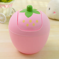 Cute Creative Strawberry Small Desktop Mini Trash Can