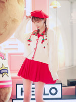 Strawberry Embroidery Knit Cardigan Jacket