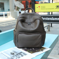 High Capacity Leather Backpack