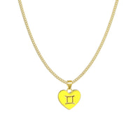 12 Constellation Love Necklace Ins Personalized Heart-shaped Necklace Clavicle Chain Fashion Jewelry For Women Valentine's Day
