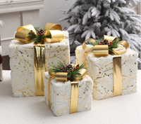 Plush Christmas Gift Box Decorations (3 Pcs)