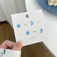 Strawberry Heart Star Delicate Resin Stud Earrings