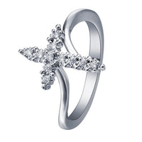 CZ Cross Ring
