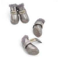 PU Leather Suede Dog Snow Boots