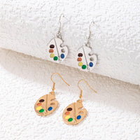 Artist Paint Gold Pallet Earrings