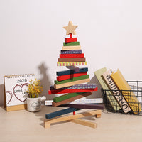 Décorations de blocs en bois pour sapin de Noël