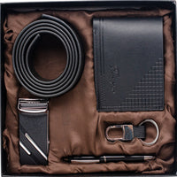 Belt Wallet Keychain Pen Practical 4 Pcs Gift Sets (Mens)