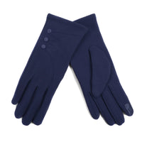 Stylish Touch Screen Gloves with Button Accent