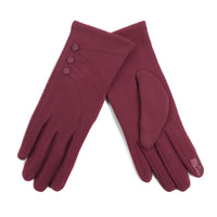 Stylish Touch Screen Gloves with Button Accent