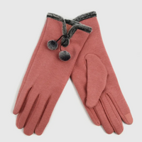 Stylish Touch Screen Gloves With Fur Trim & Fleece