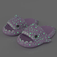 Zapatillas De Tiburón Luminoso Cielo Estrellado Verano