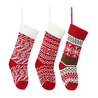 Red And Green Wool Christmas Stockings